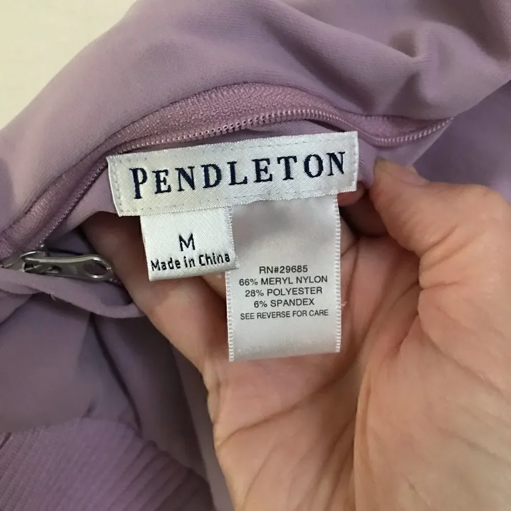 Pendleton Reversible Vest Women’s M floral/solid violet‎ purple zip up gorpcore